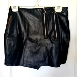 Faux Leather Mini Skirt